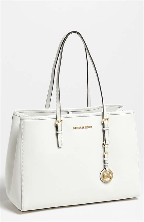 michael kors backpack white|white michael kors tote bag.